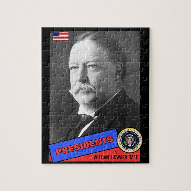Puzzle Tarjeta de béisbol de William Howard Taft (Vertical)