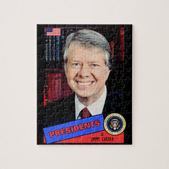 Puzzle Tarjeta de béisbol Jimmy Carter (Vertical)