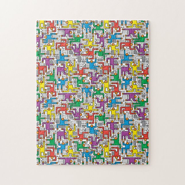 Puzzle Tarjeta de circuito humano (Vertical)