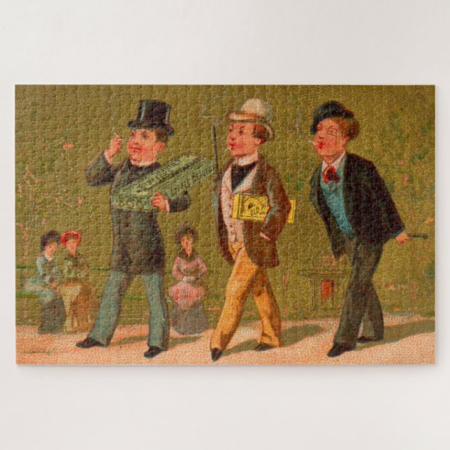 Puzzle Tarjeta de comercio victoriana cigarrillos Little  (Horizontal)