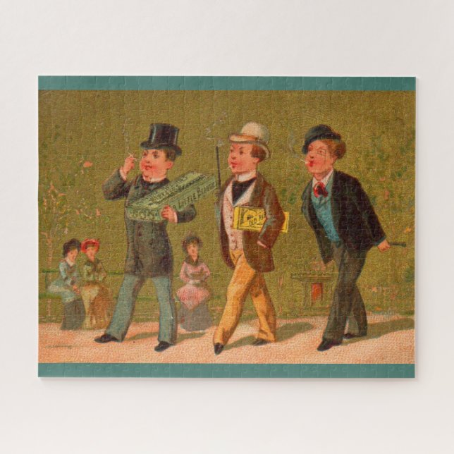 Puzzle Tarjeta de comercio victoriana cigarrillos Little  (Horizontal)