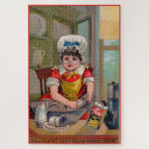 Puzzle Tarjeta de comercio victoriana para jabón marfileñ