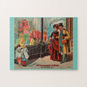 Puzzle tarjeta de comercio William Broadhead & Sons dress