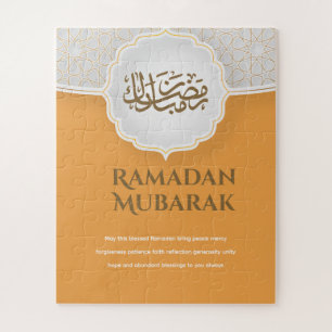 Puzzle Tarjeta de Eid Mubarak con Masjid