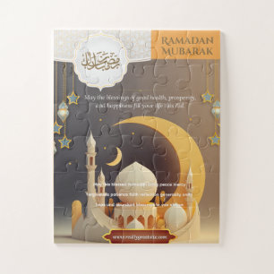 Puzzle Tarjeta de Eid Mubarak con Masjid