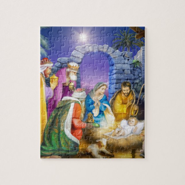 Puzzle Tarjeta de Navidad cristiana (Vertical)