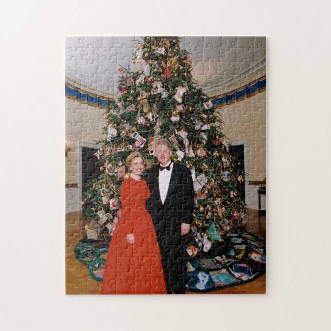 Puzzle Tarjeta de Navidad del presidente estadounidense B (Vertical)