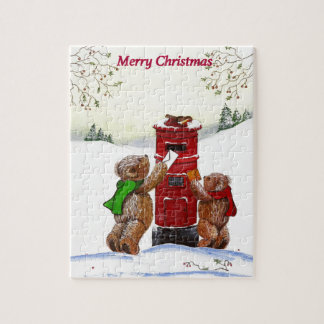 Puzzle Tarjeta de Navidades Teddy Bear