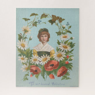 Puzzle Tarjeta de San Valentín alemana retro kitsch, 1884