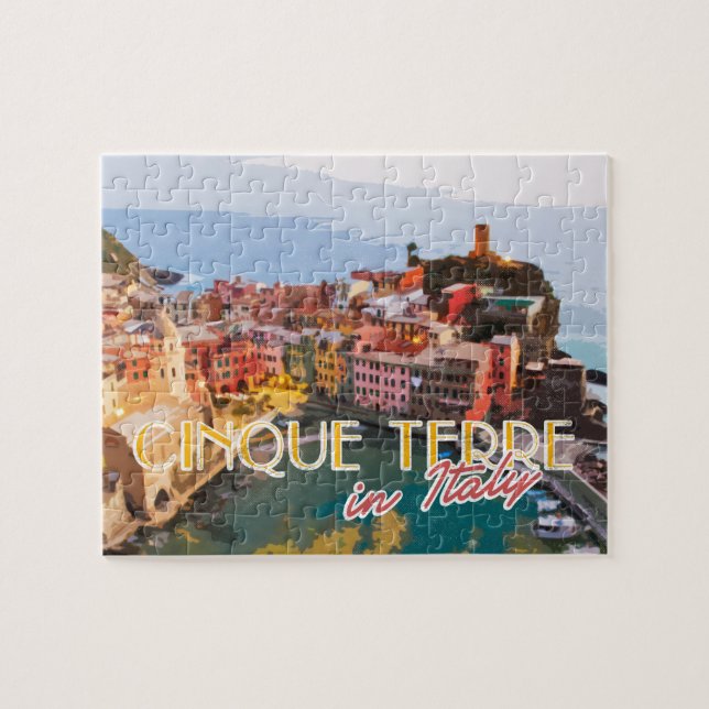 Puzzle Tarjeta de viaje de verano Cinque Terre Italia (Horizontal)