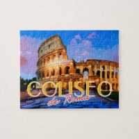Tarjeta de viaje de verano Coliseo de Roma Italia