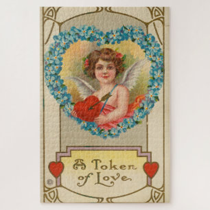 Puzzle Tarjeta del Día de San Valentín antigua, Stecher L