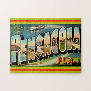 Puzzle Tarjeta postal antigua de Pensacola Florida 