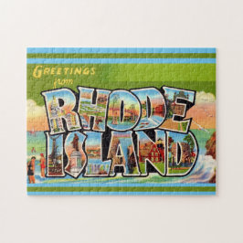 Puzzle Tarjeta postal antigua de Rhode Island 11x14