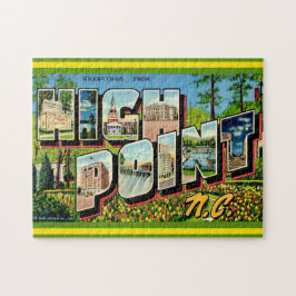 Puzzle Tarjeta postal de High Point NC 11x14