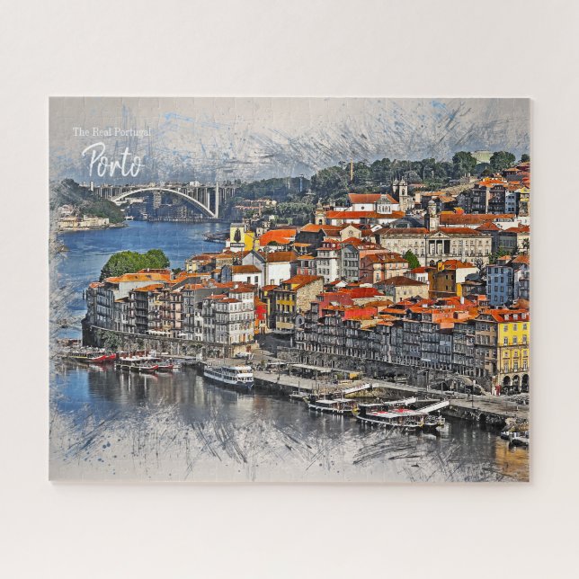 Puzzle Tarjeta postal de Oporto, Portugal (Horizontal)