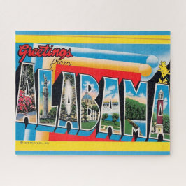 Puzzle Tarjeta postal de saludo de Alabama