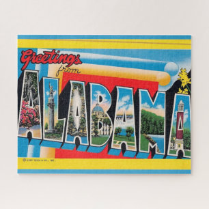 Puzzle Tarjeta postal de saludo de Alabama