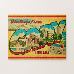 Puzzle Tarjeta postal de saludo de Gary Indiana