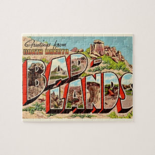 Puzzle Tarjeta postal de The Badlands 8x10