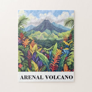 Puzzle Tarjeta postal del volcán de Costa Rica