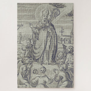 Puzzle Tarjeta Santa del Obispo Amandus de Maastricht