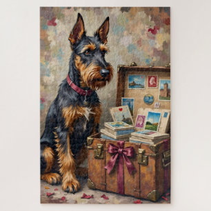 Puzzle Tarjetas postales antiguas de amor de perro Terrie