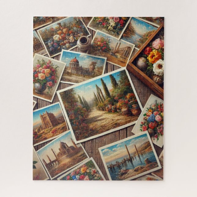 Puzzle Tarjetas postales surtidas vintage (Vertical)