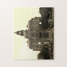 Puzzle Tarrant County Courthouse Southwest SideBlackWhite
