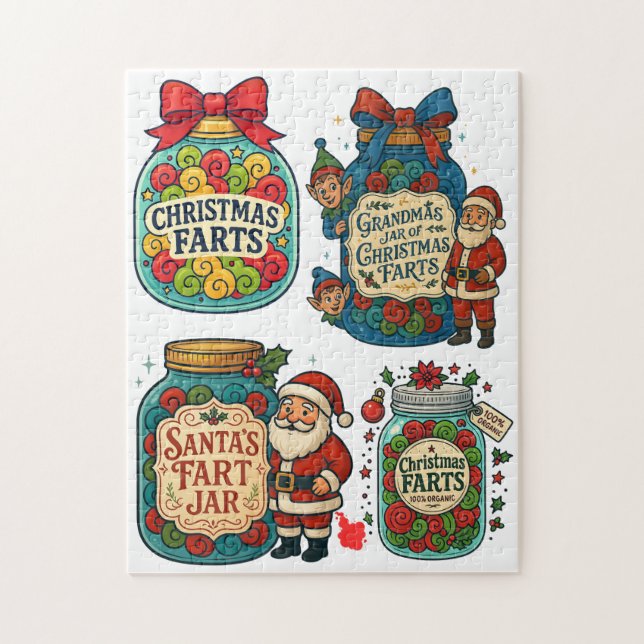 Puzzle Tarros de Pedos de Navidad 100% Diversión Navideña (Vertical)
