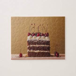 Puzzle Tarta de Bosque Negro Alemania Comida Deliciosa Fo