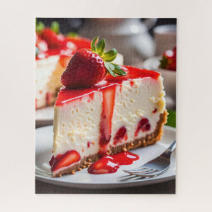 Puzzle Tarta de queso con fresa