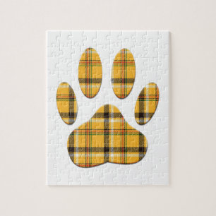 Puzzle Tartan Dog Paw Print