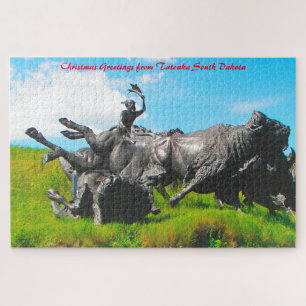Puzzle Tatonka Dakota del Sur. Saludos de Navidad