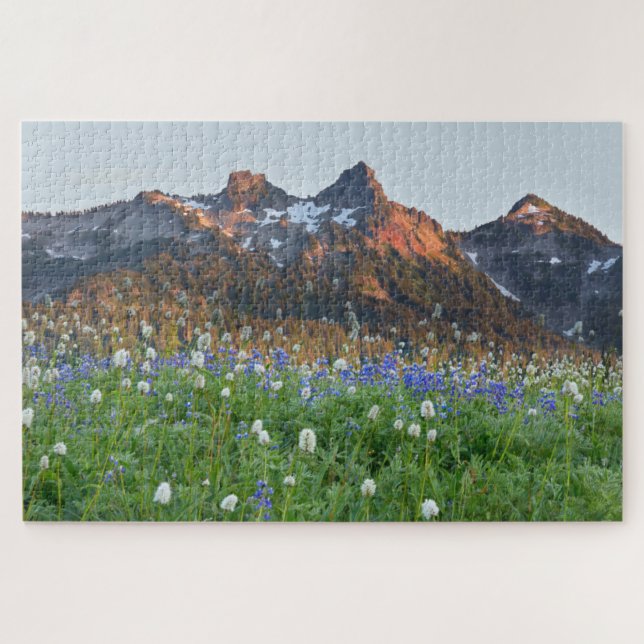 Puzzle Tatoosh Range and Wildflowers | Mt. Rainier (Horizontal)