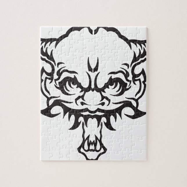 Puzzle Tatuaje Japonés Demonio Oni (Vertical)