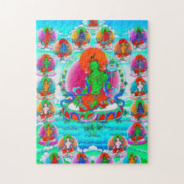 Puzzle Tatuaje oriental tibetano thangka Green Tara