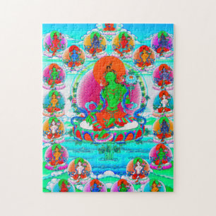 Puzzle Tatuaje oriental tibetano thangka Green Tara