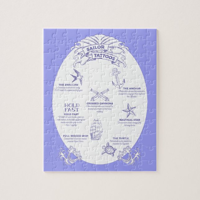 Puzzle Tatuajes y significados de marinero y chamán (Vertical)