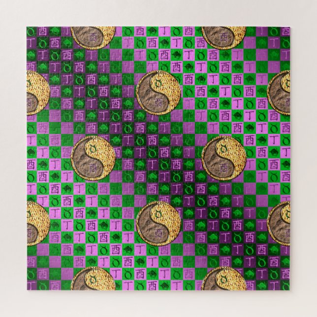 Puzzle Tauro & Gallo de Fuego (Vertical)