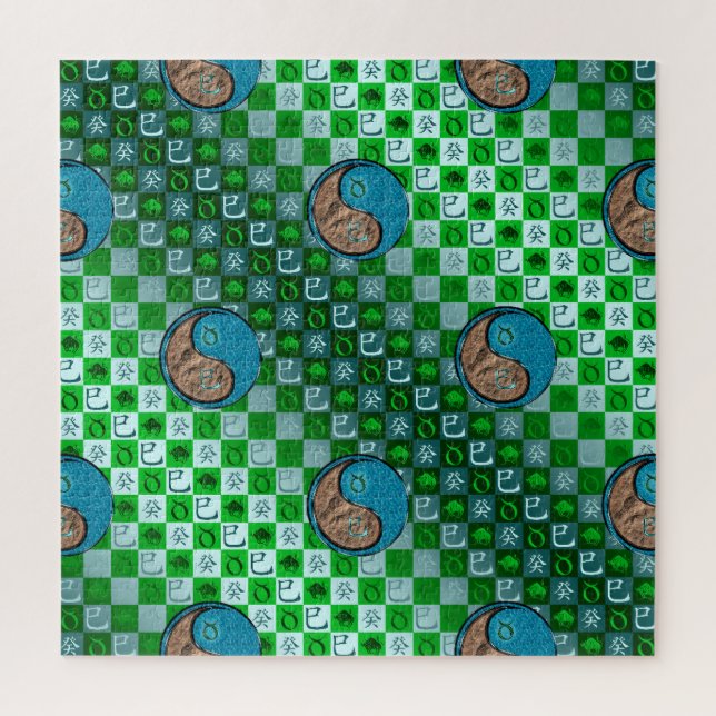 Puzzle Tauro y Serpiente de Agua (Vertical)