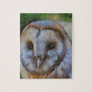 Puzzle Tawny Owl In Pointillism Art
