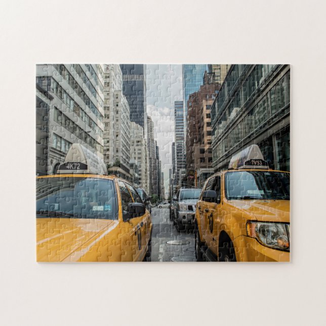 Puzzle Taxi Cabs de Nueva York. (Horizontal)
