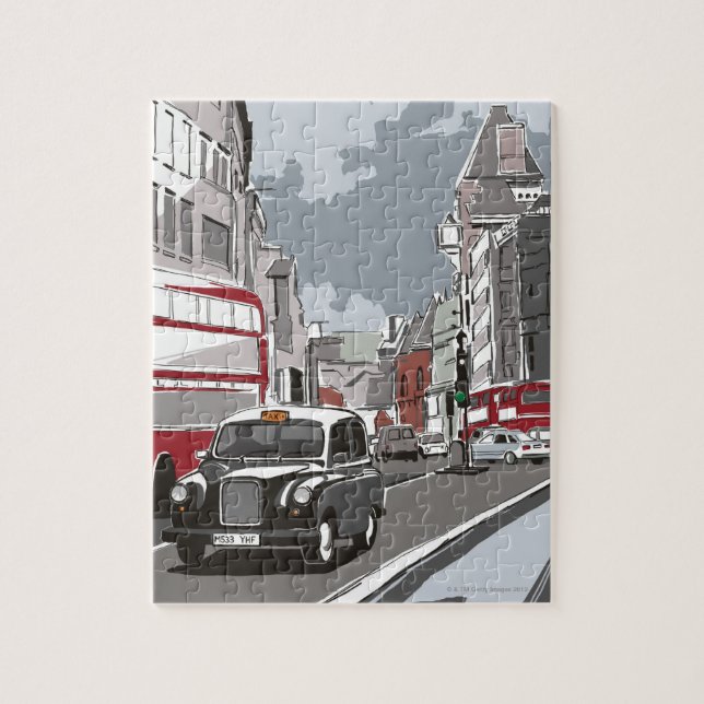 Puzzle Taxi en Londres (Vertical)