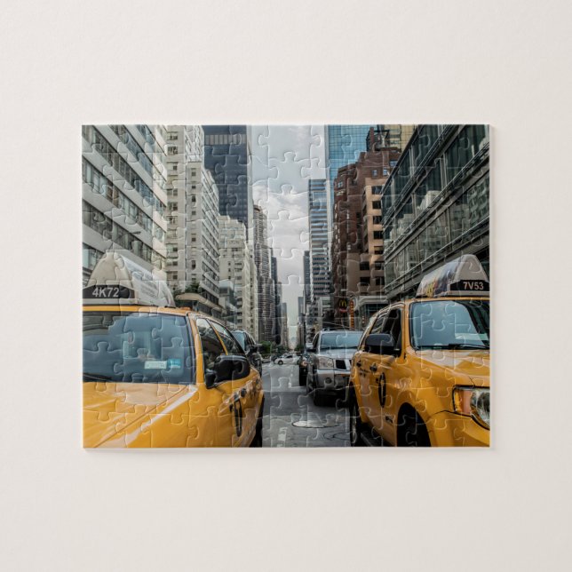 Puzzle Taxis amarillos de Nueva York (Horizontal)