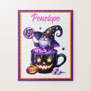 Puzzle Taza de calabaza de brujo de Halloween rompecabeza