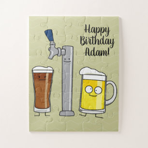 Puzzle Taza valiente de la espuma del alcohol del
