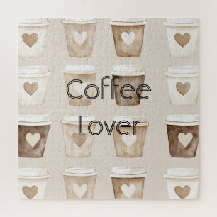 Puzzle Tazas de Corazón de Café con Crema