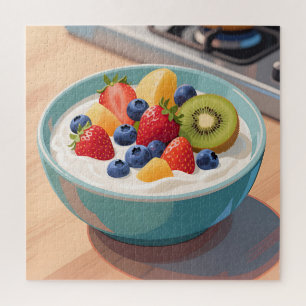 Puzzle Tazón de Yogur de Fruta Fresca