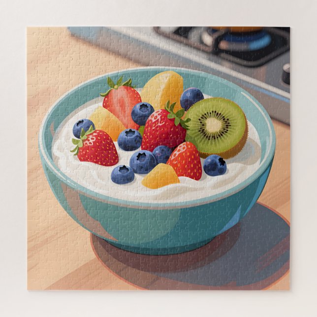 Puzzle Tazón de Yogur de Fruta Fresca (Vertical)